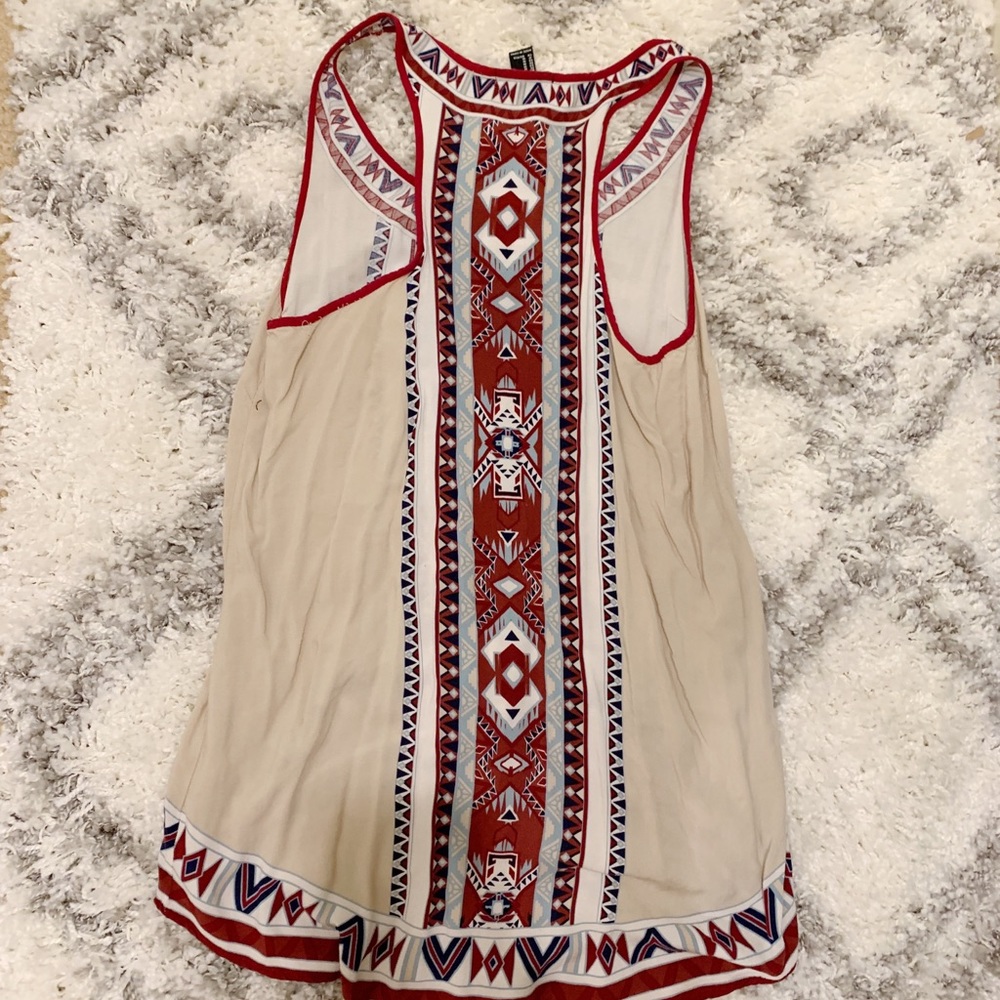 Tribal tank top from forever 21, high low style
